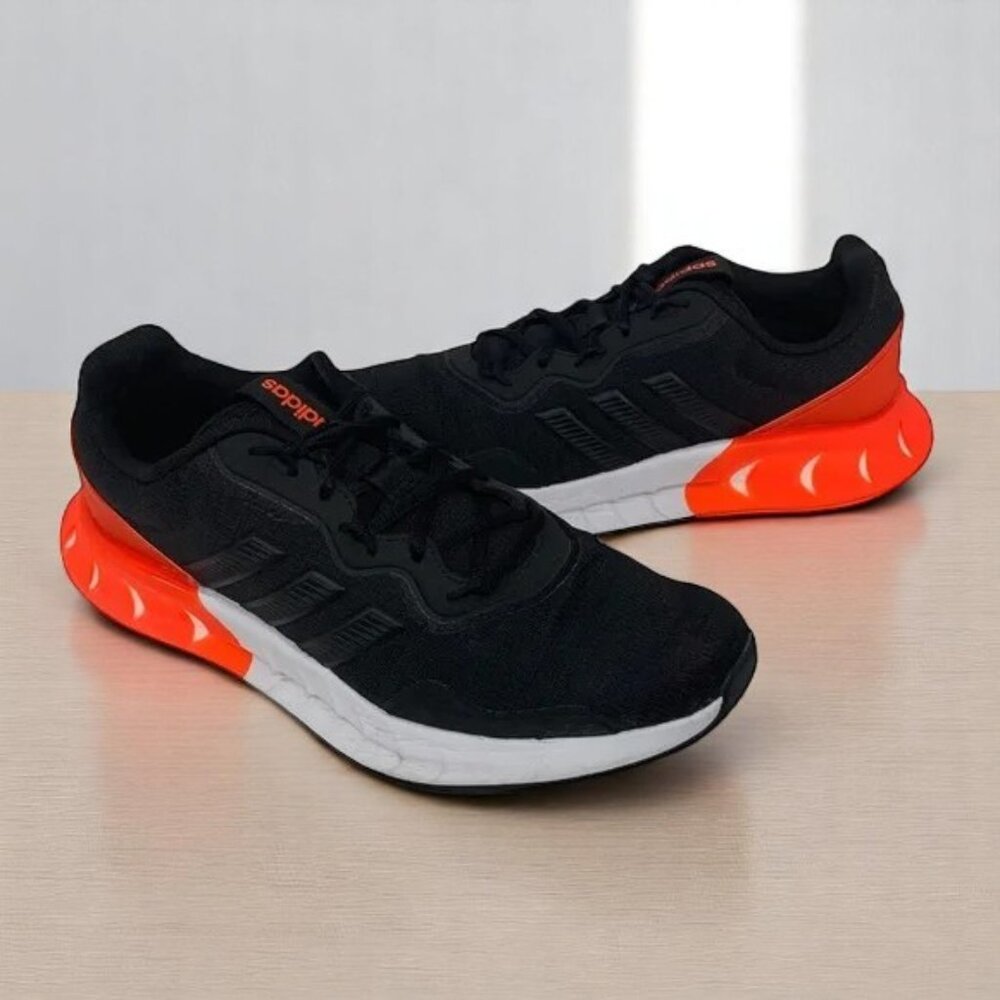 Adidas KAPTIR SUPER BOOST Black Orange Running Walking Shoes Men's Size 11.5